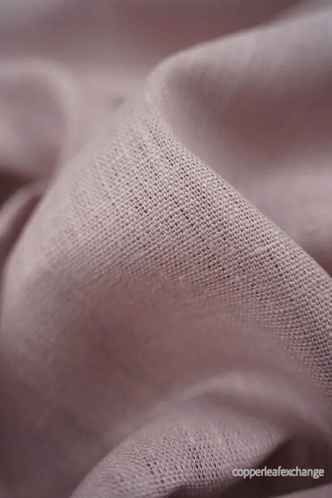 Linen fabric - textured - dusty rose - 0320 - Bild 3