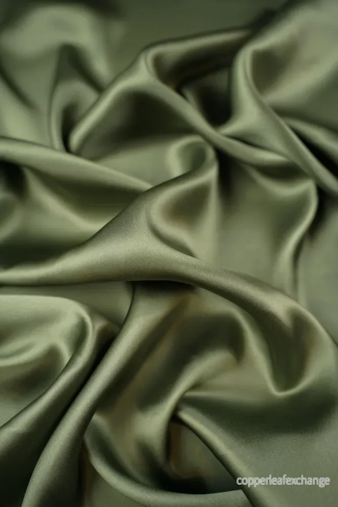 Silk satin – Satin – Silk – Moss green – Fg223 Silk satin – Satin – Silk – Moss green – Fg223