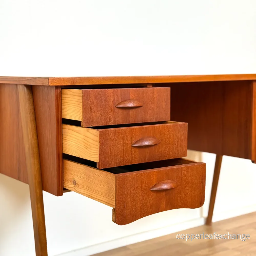 Skrivbord i teak, 1950-60-tal, Danmark - Bild 3