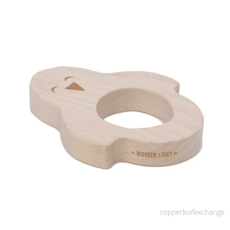 Wooden Story bitring i lönn – pingvin - Bild 2