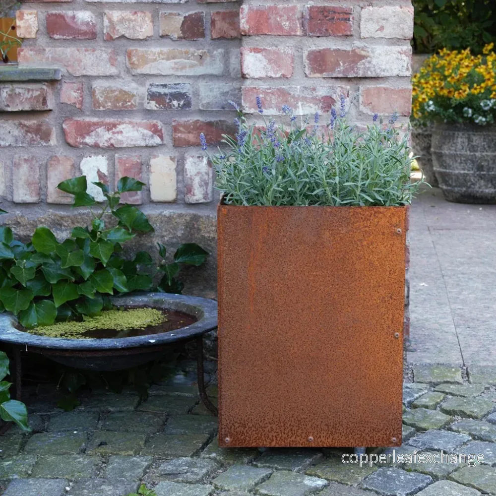 Corten Kruka m Botten 300x300x400