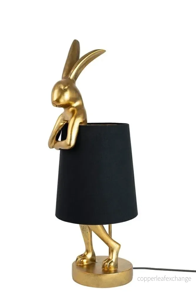 Bordslampa KARE DESIGN – RABBIT, guld/svart, 68 cm Bordslampa KARE DESIGN – RABBIT, guld/svart, 68 cm