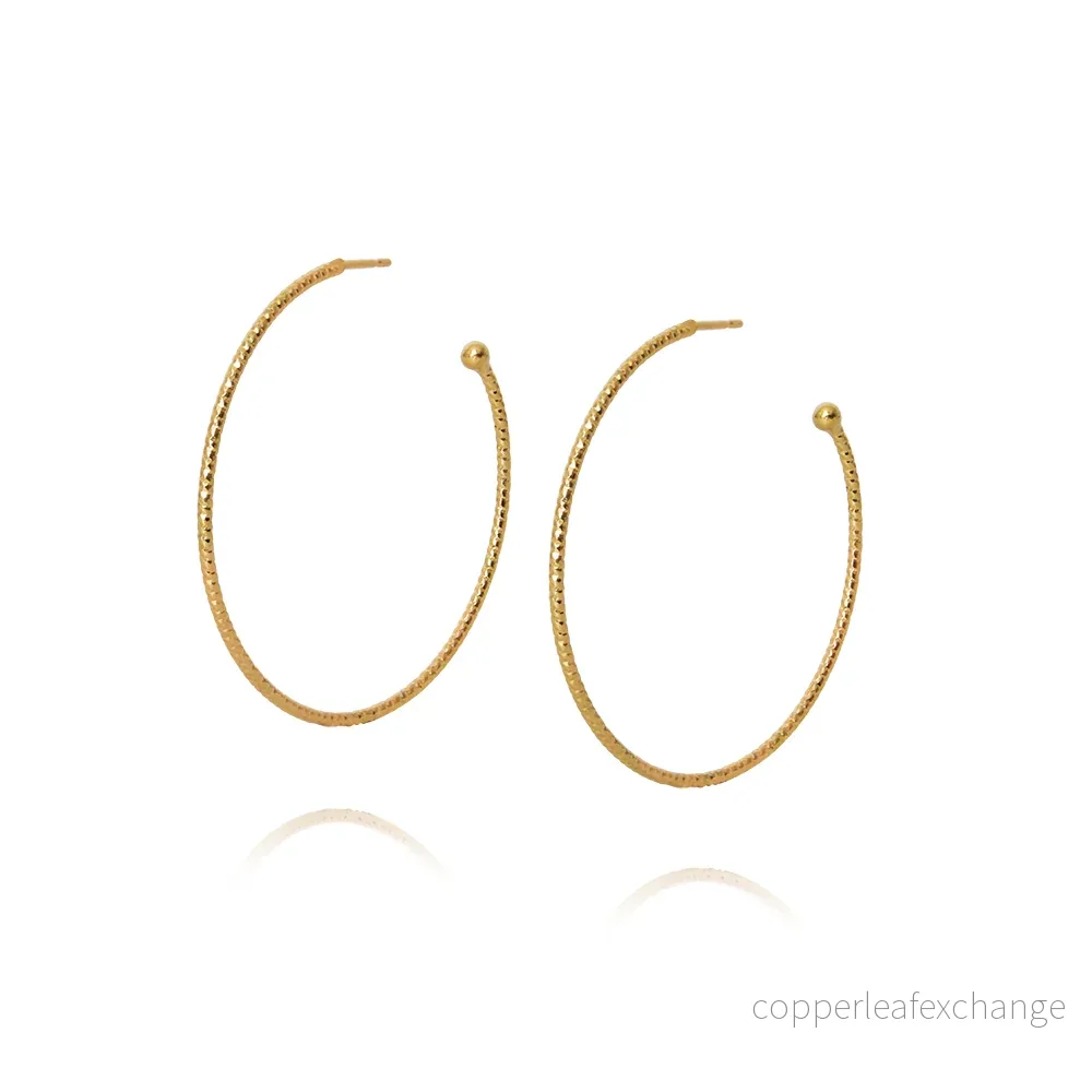 EVITA LOOP EARRINGSGOLD GOLD