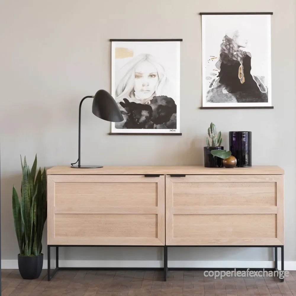 Sideboard Everett, Vitpigmenterad lackad ek - Bild 2