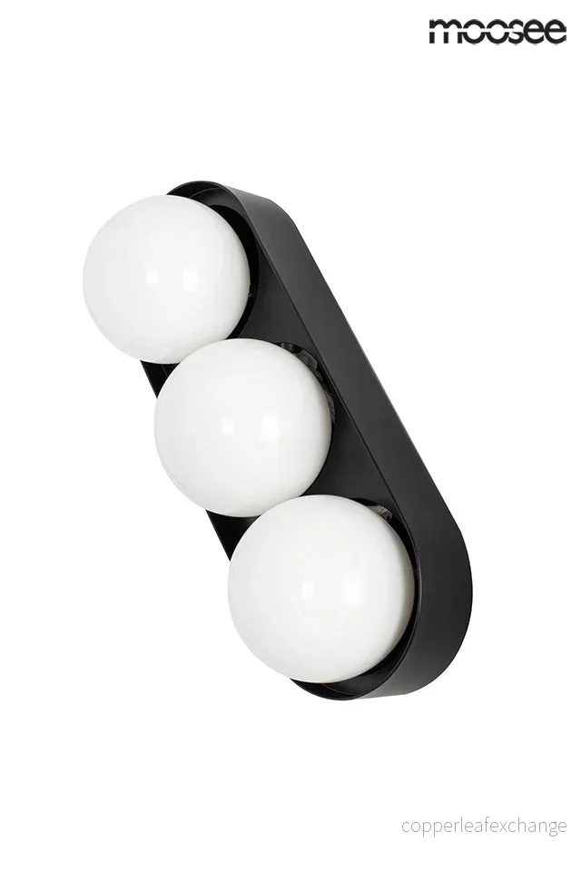 Vägglampa MOOSEE - DROPS 3, svart - Bild 2