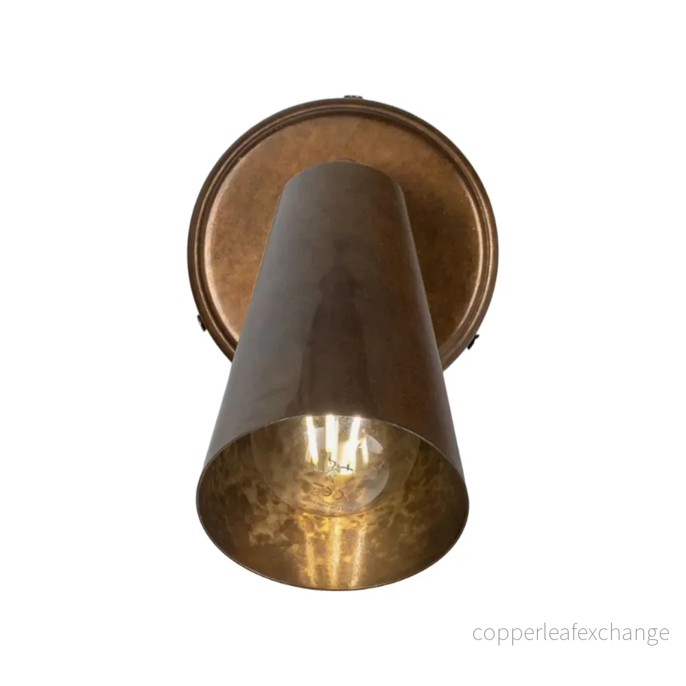 CASHEL - Adjustable Brass Cone Wall Light 12cm - Bild 3