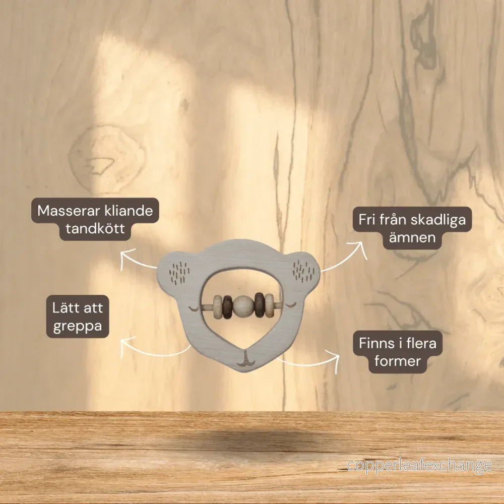 Wooden Story träskallra & bitring – koala - Bild 3