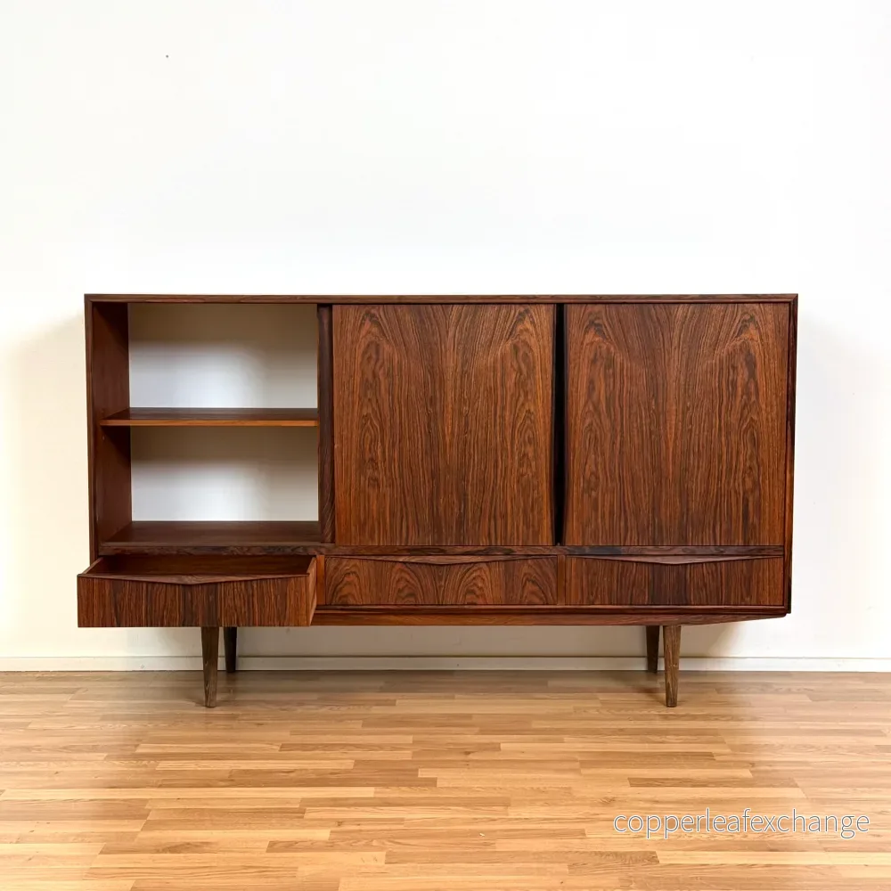 Dansk högskåp med bar i Santos rosenträ av E.W Bach - Bild 2