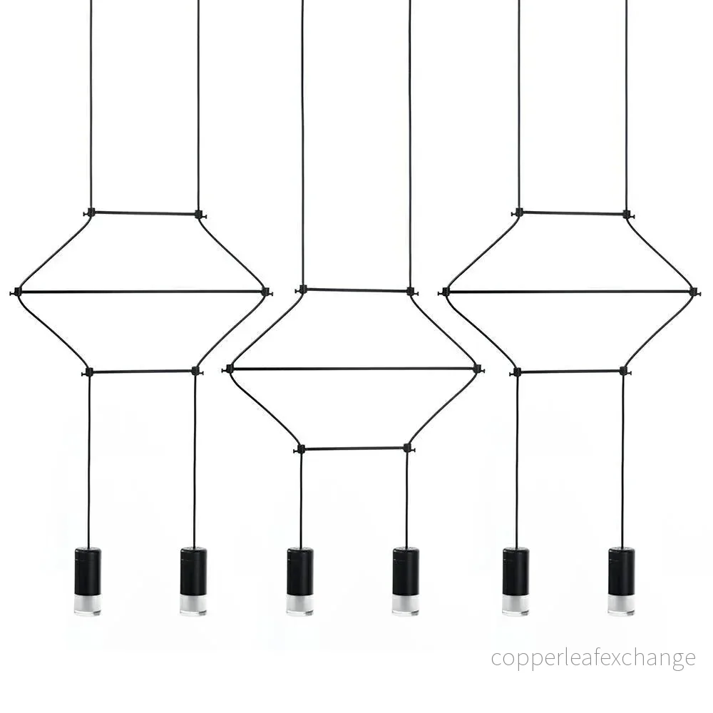 Taklampa – FLUSSO LINE 6, svart Taklampa – FLUSSO LINE 6, svart