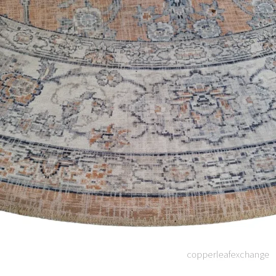 Orientalisk Matta Rund 200cm - Polyester Chenille - Bild 3