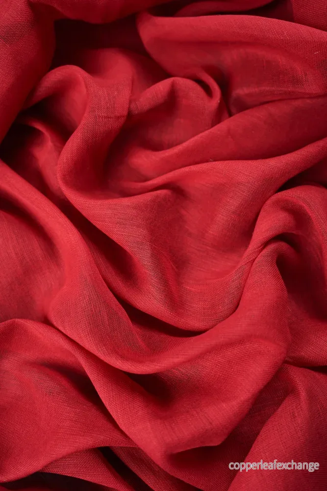 Deadstock – Linen, Cotton – Thin – Raspberry Red – DI18 Deadstock – Linen, Cotton – Thin – Raspberry Red – DI18
