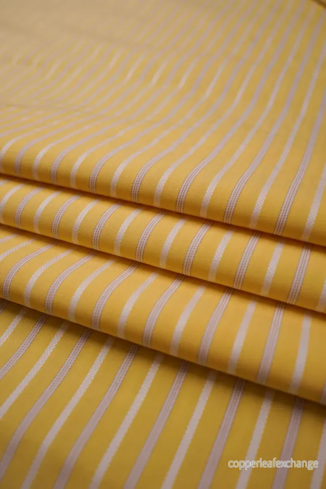 Deadstock – Shirt Fabric – Cotton – Stripe – Yellow – DS207