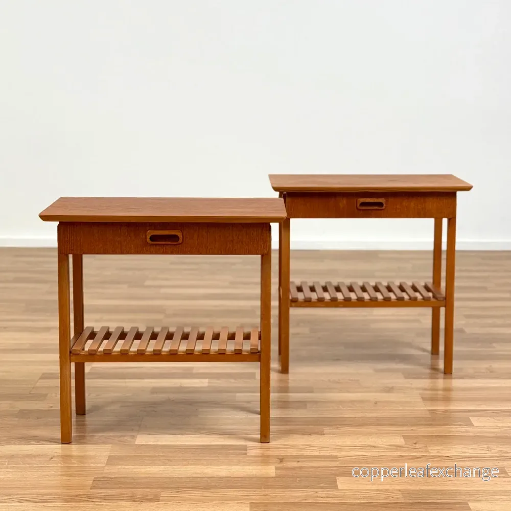 Set om 2 sängbord i teak, 1950-60-tal, Sverige - Bild 3