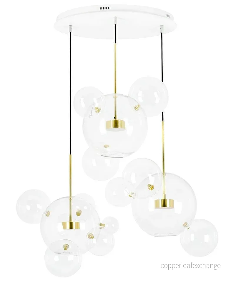MOOSEE hänglampa CAPRI DISC 3 guld – 180 LED, aluminium, glas MOOSEE hänglampa CAPRI DISC 3 guld – 180 LED, aluminium, glas
