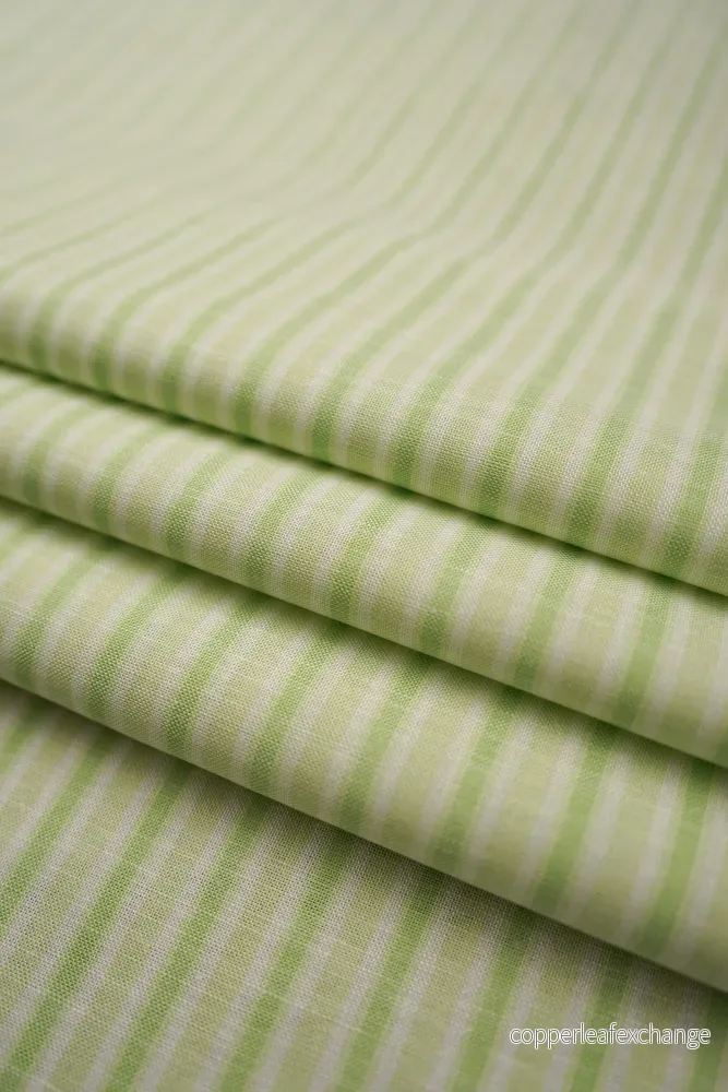 Deadstock – Shirt Fabric – Cotton – Stripe – Green – DS227
