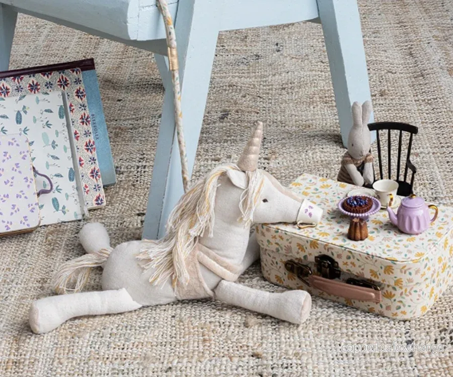 Maileg – Enhörning gosedjur, unicorn med koppel (slutsåld kollektion) - Bild 2
