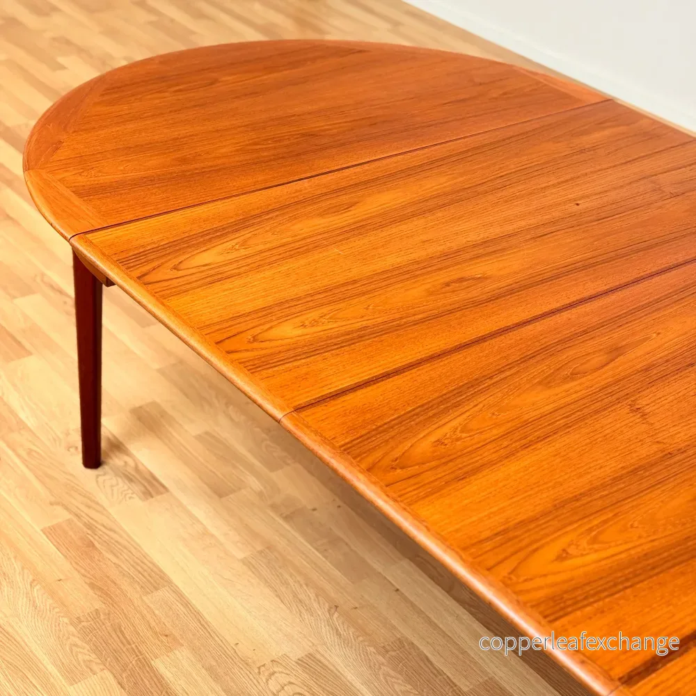 Stor dansk rund matbord i teak - Bild 3