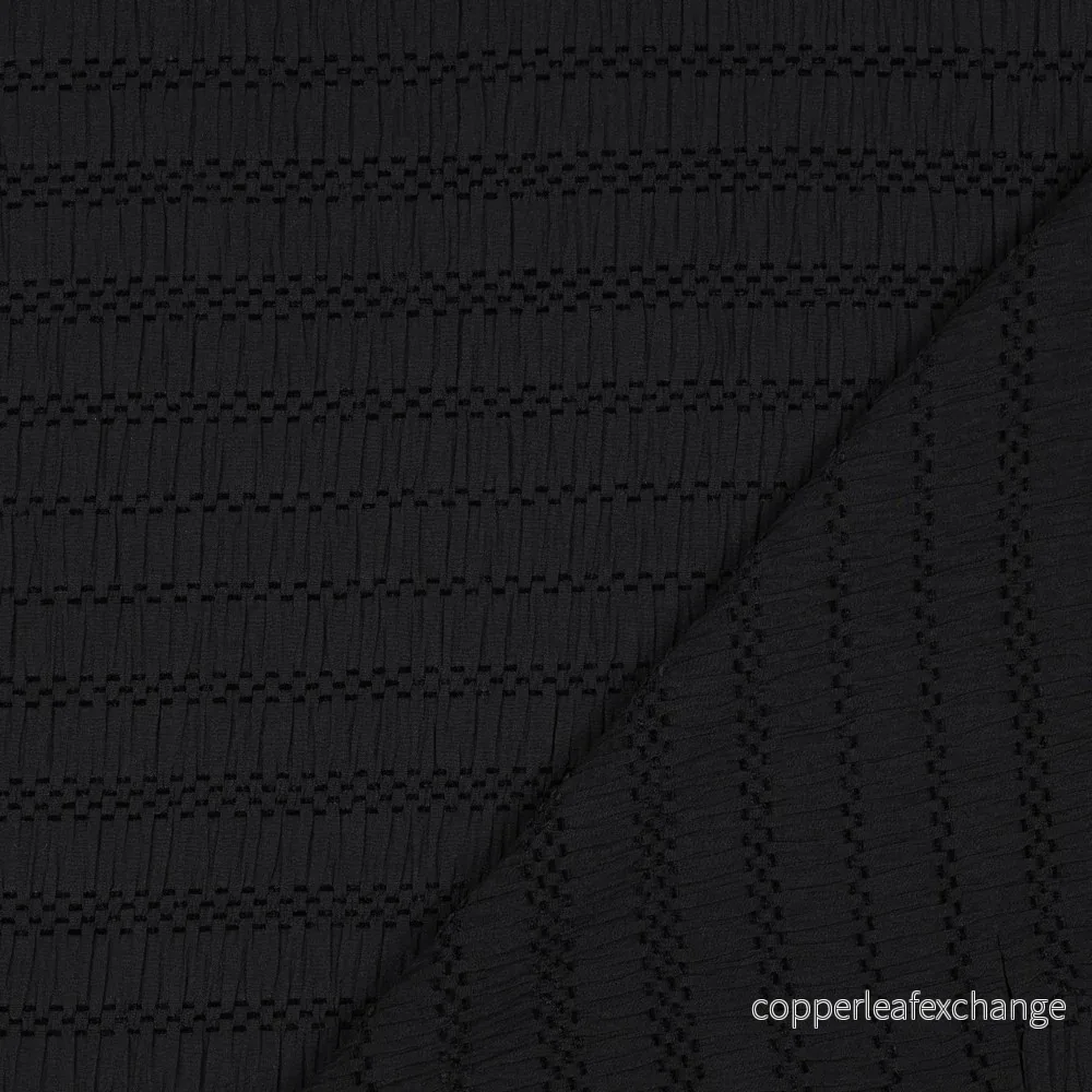 Viscose - Chenille - Jacquard - Woven texture - Black - 001 - Bild 3