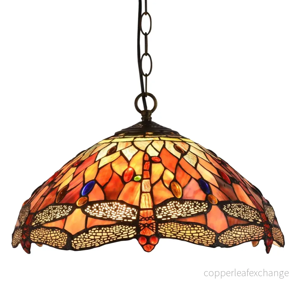 TROLLSLÄNDA ÄDELSTEN Tiffany Taklampa. Diam 41cm