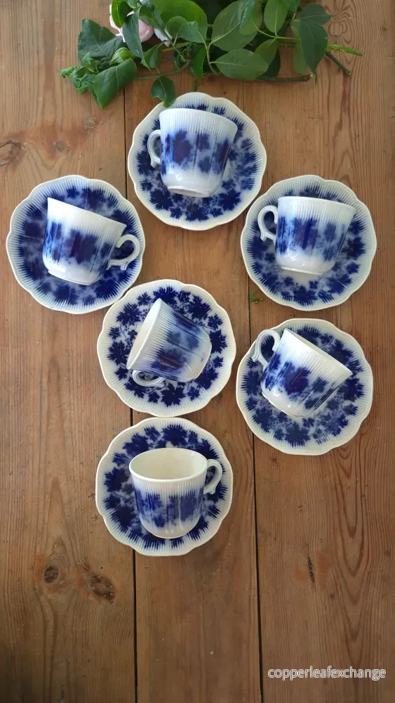 Arthur Percy Vinranka – Kopp med fat, 6 st