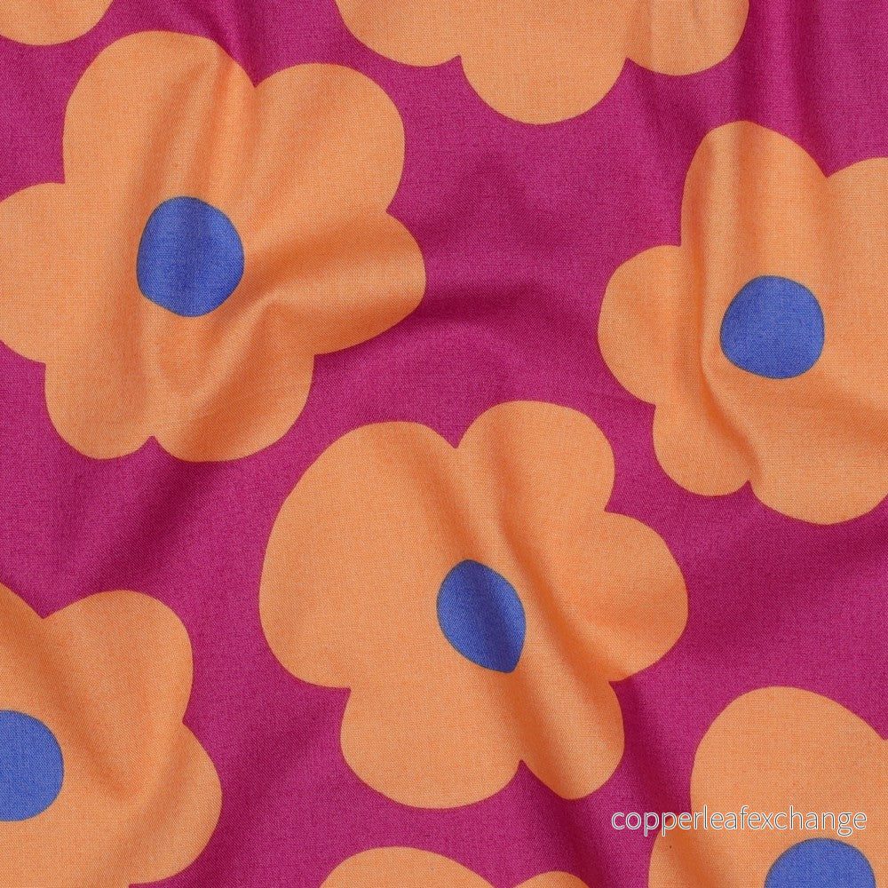 Nerida Hansen – Fine Poplin – Big Flower – Cotton – Magenta