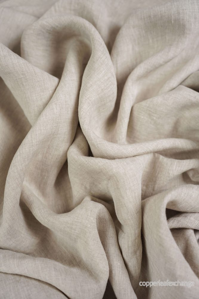 Curtain fabric – Linen – Double width – 320 cm – Greige – 08.014