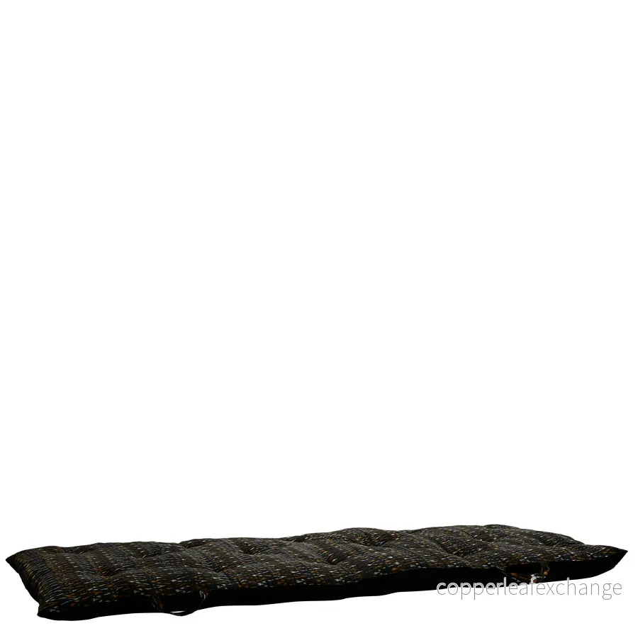 Vändbar velourmadrass Svart och Ikat
