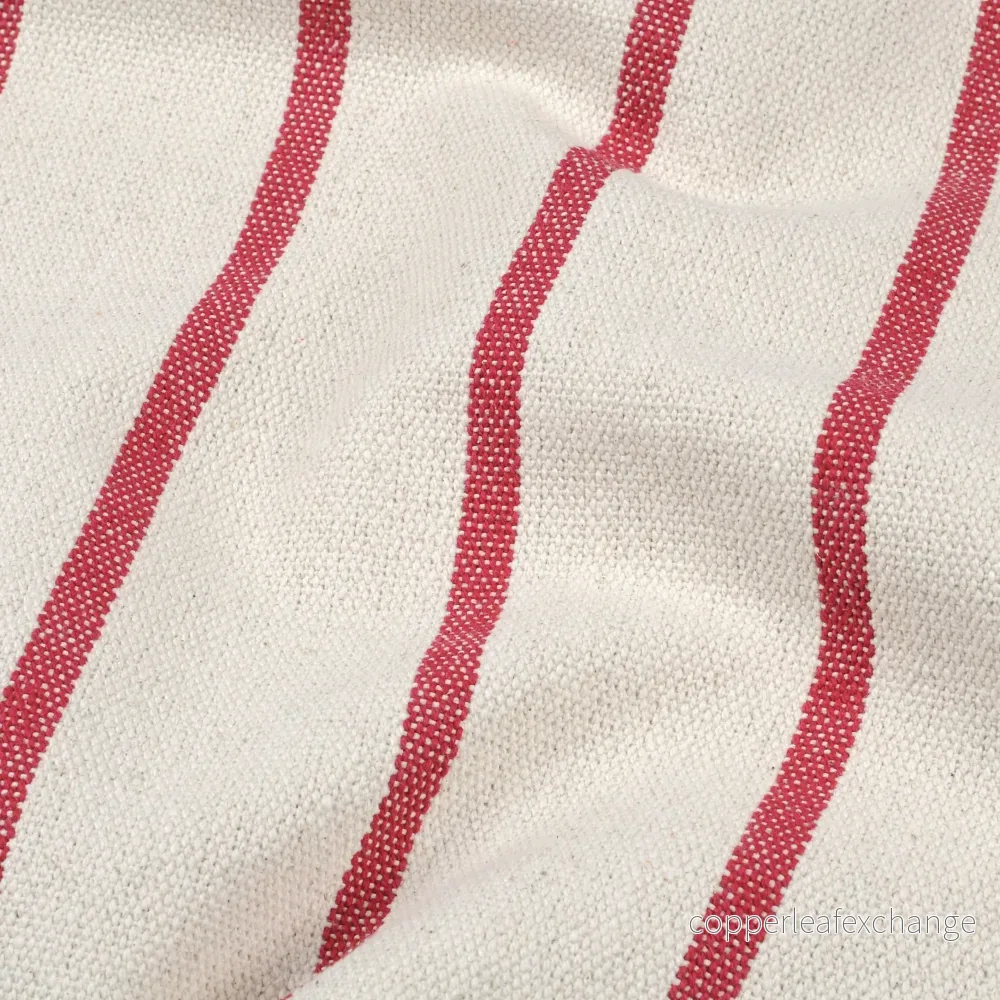 Raw Stripe Cotton Red