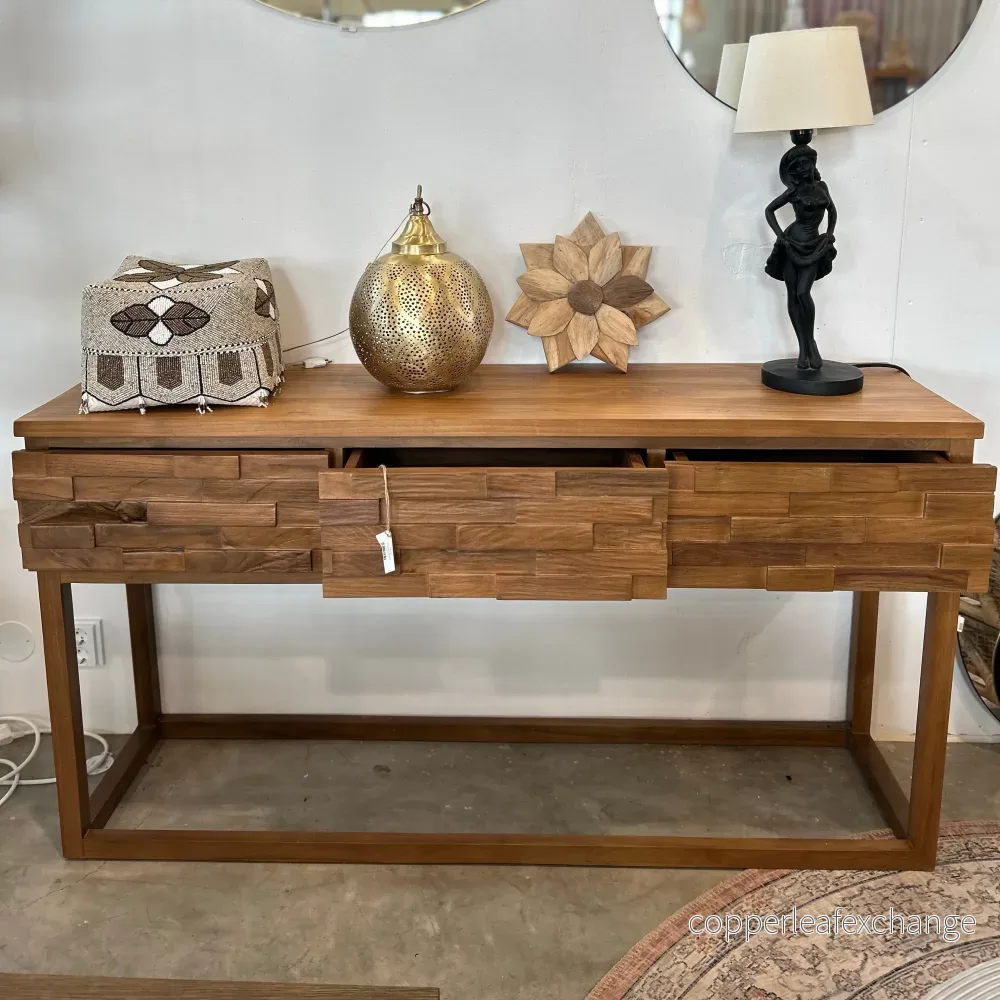 TAMA Konsolbord Teak 150 cm – 3 Lådor - Bild 2