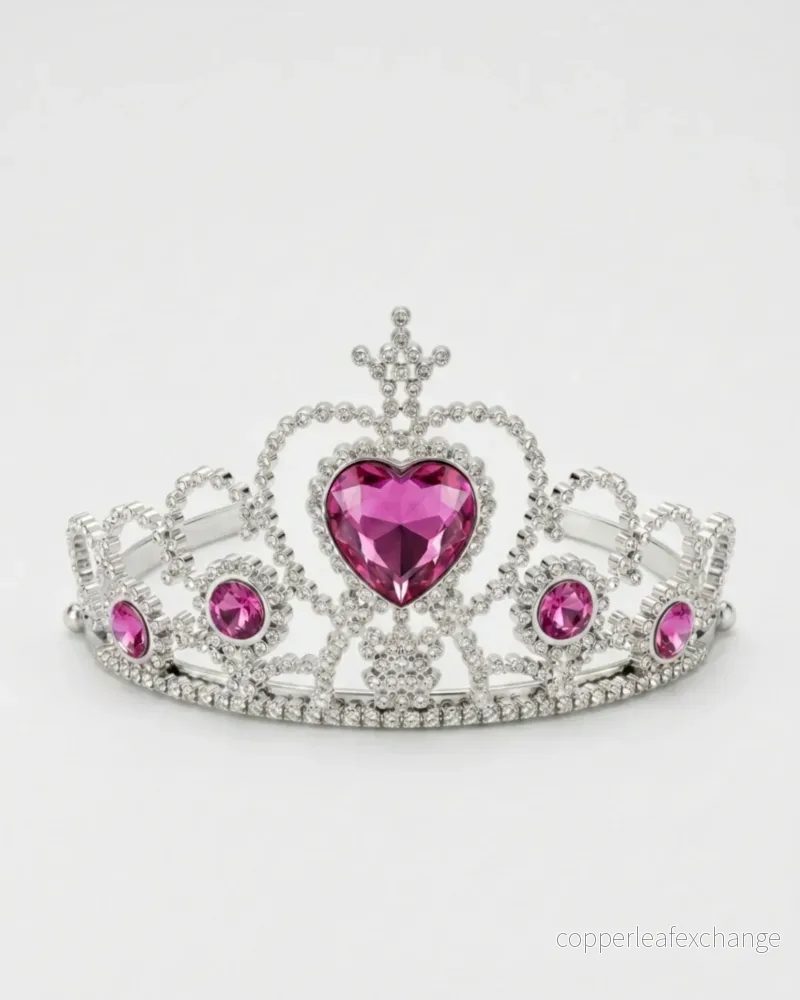 Tiara, hjärta rosa