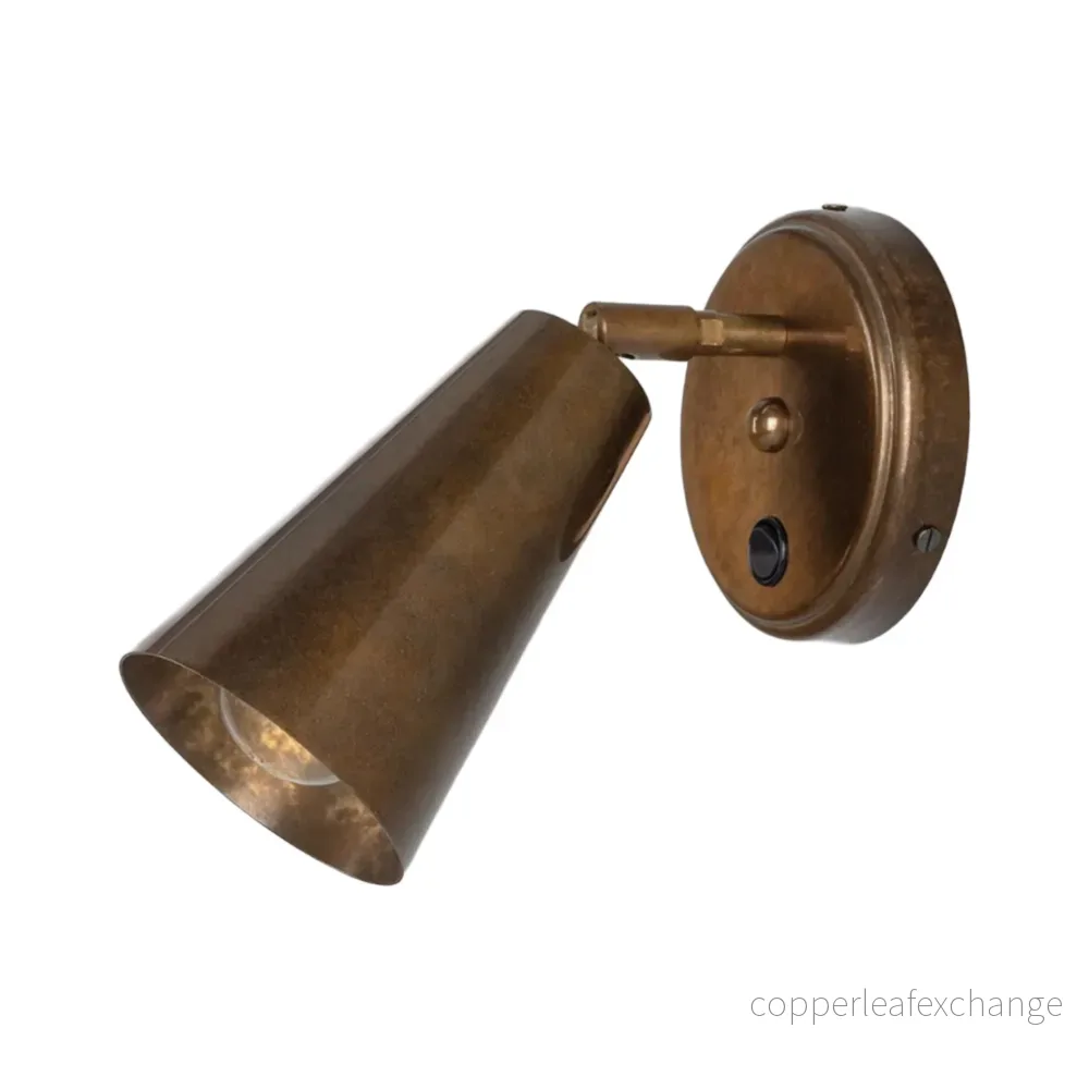 CASHEL – Adjustable Brass Cone Wall Light 12cm CASHEL – Adjustable Brass Cone Wall Light 12cm