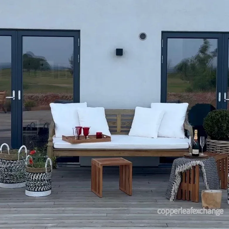 WILLIAM Soffa i Mahogny – Dagbädd 200cm med 6 Kuddar & Madrass - Bild 3