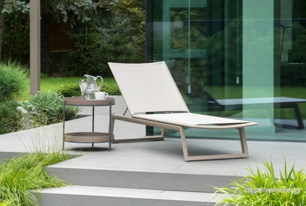 Solstol Andaluzja brun 202x65x33 cm Miloo Home - Bild 2