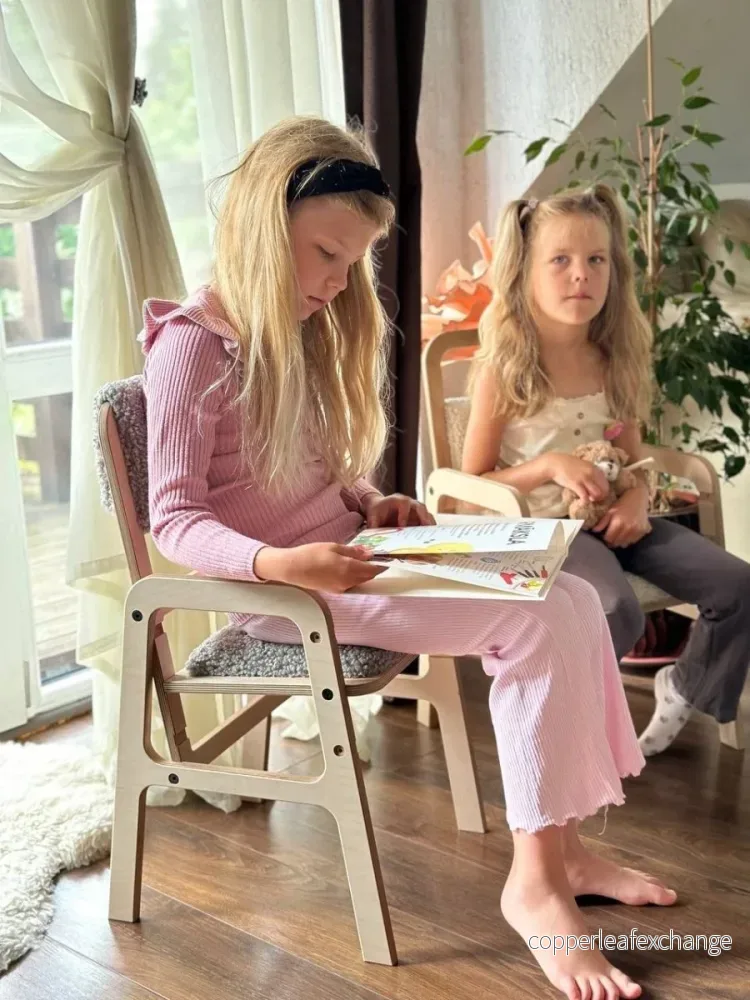 Luula justerbar barnstol – molngrå - Bild 3