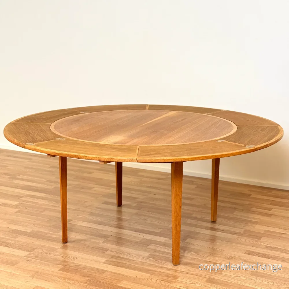 Flip-flap runt matbord i ek av Dyrlund, 1970-tal, Danmark - Bild 2