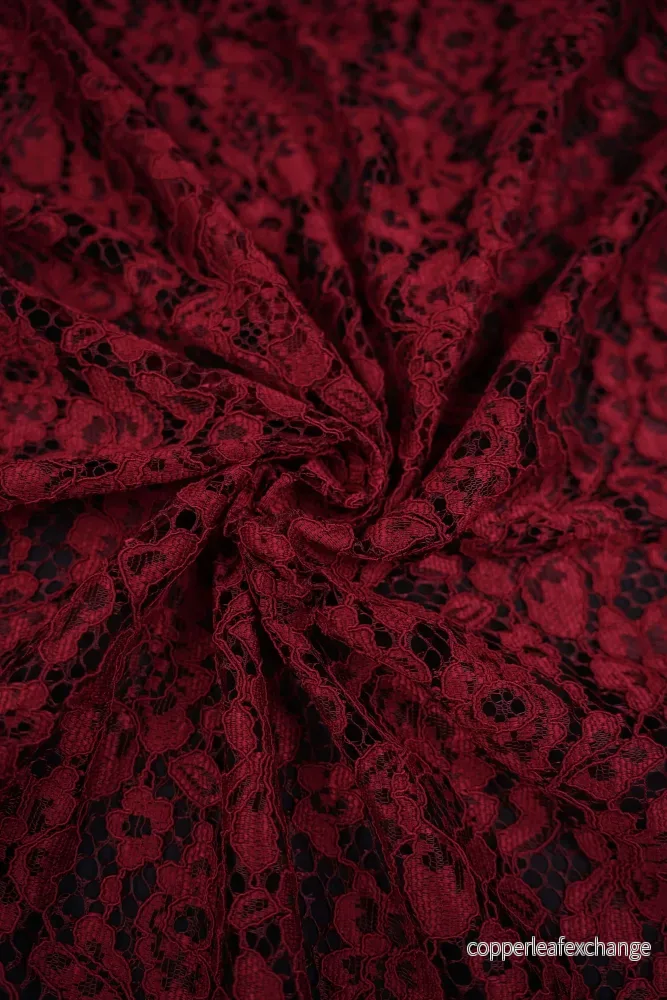 Lace – Powerful – Flowers – Bordeaux – 003 Lace – Powerful – Flowers – Bordeaux – 003