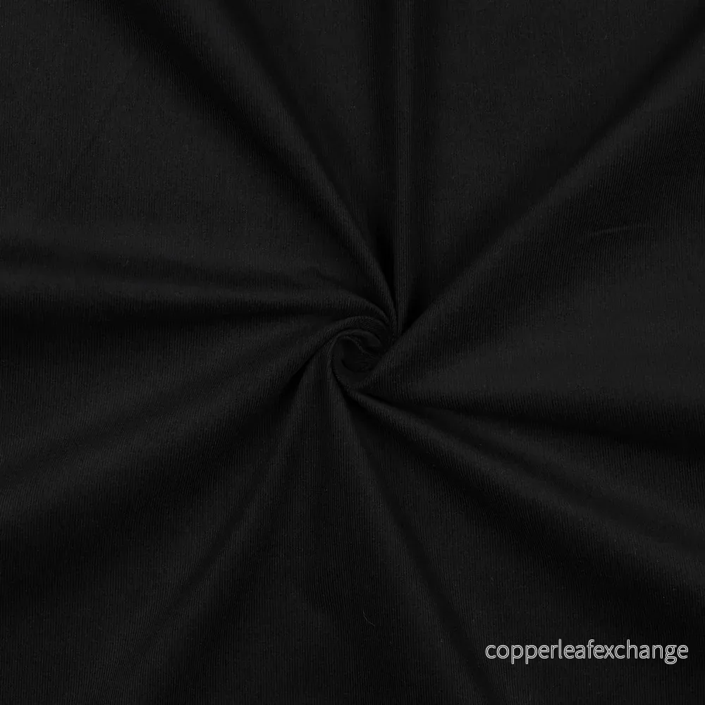 Cotton – Manchester – Babycord – 21W – Black – 001 Cotton – Manchester – Babycord – 21W – Black – 001