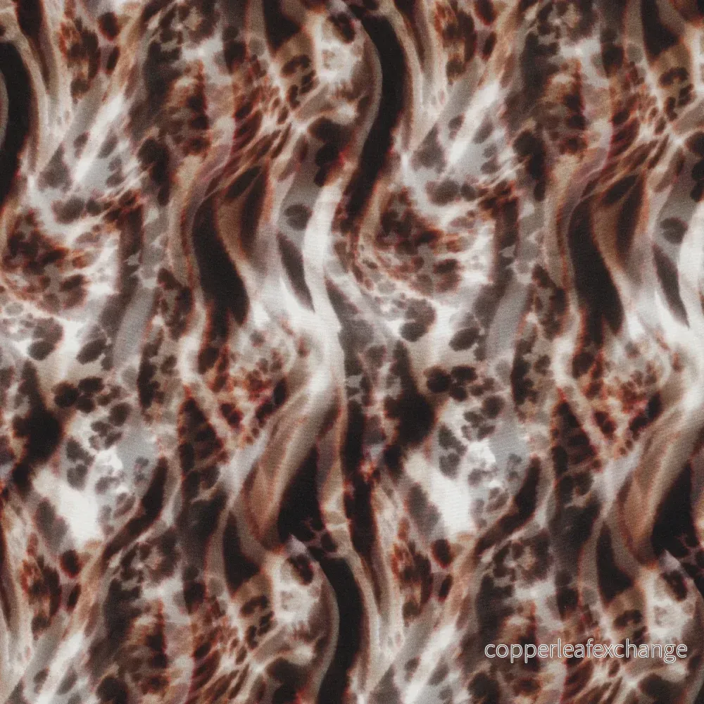 Patterned Viscose – Lenzing Ecovero – Animal Skin – Brown