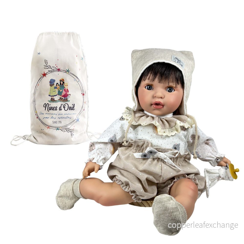 Noa Brunette handgjord docka – 45 cm - Bild 3