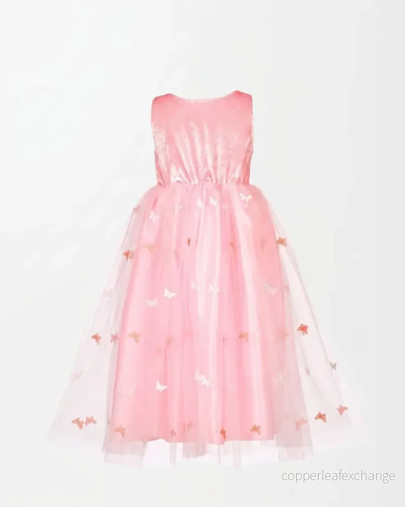 Prinsesklänning, ljusrosa fjäril - Bild 3