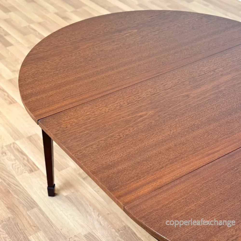 Runt matbord med 1 iläggsskiva i mahogny, 1950-60-tal - Bild 3