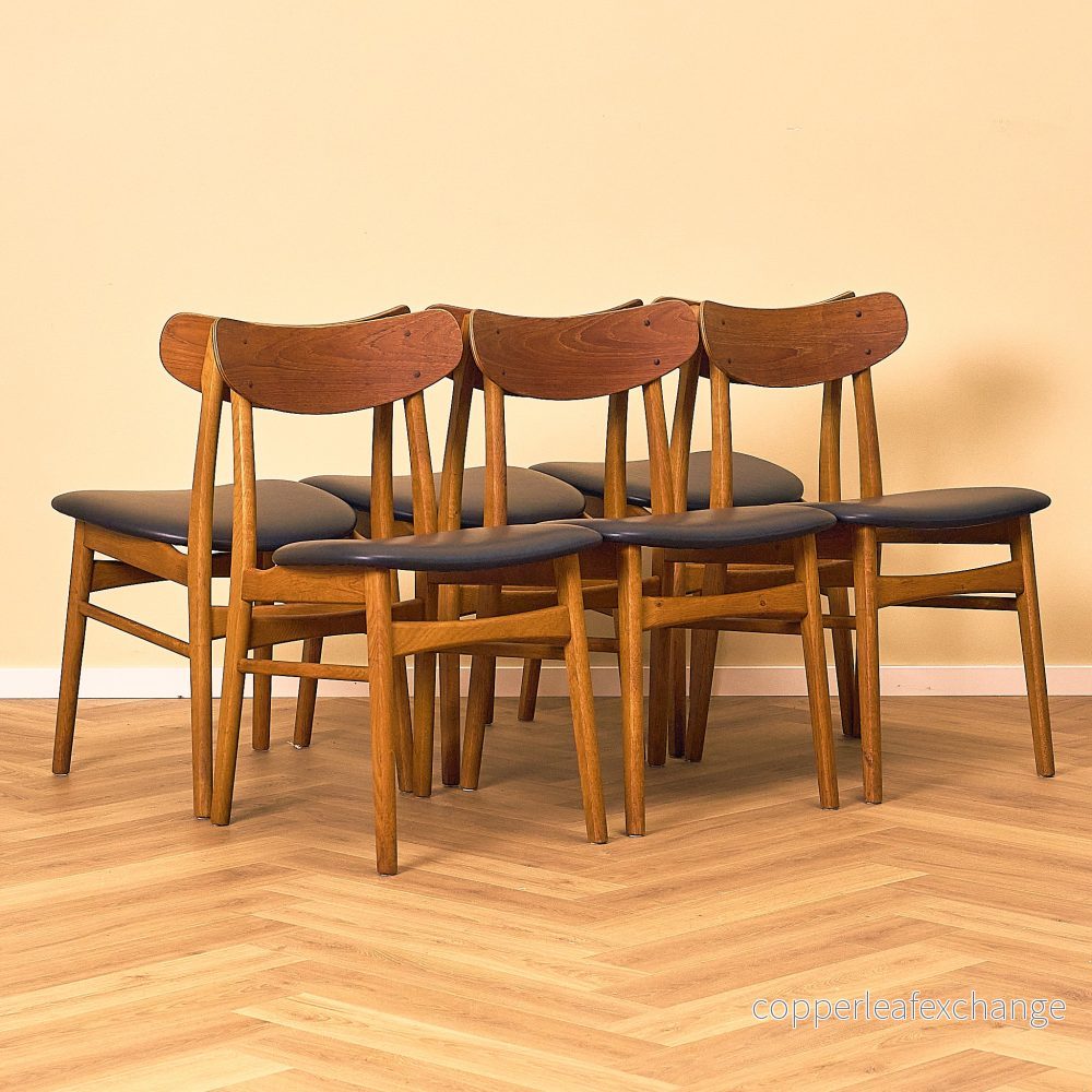 Danish Teak and Oak Dining Chairs