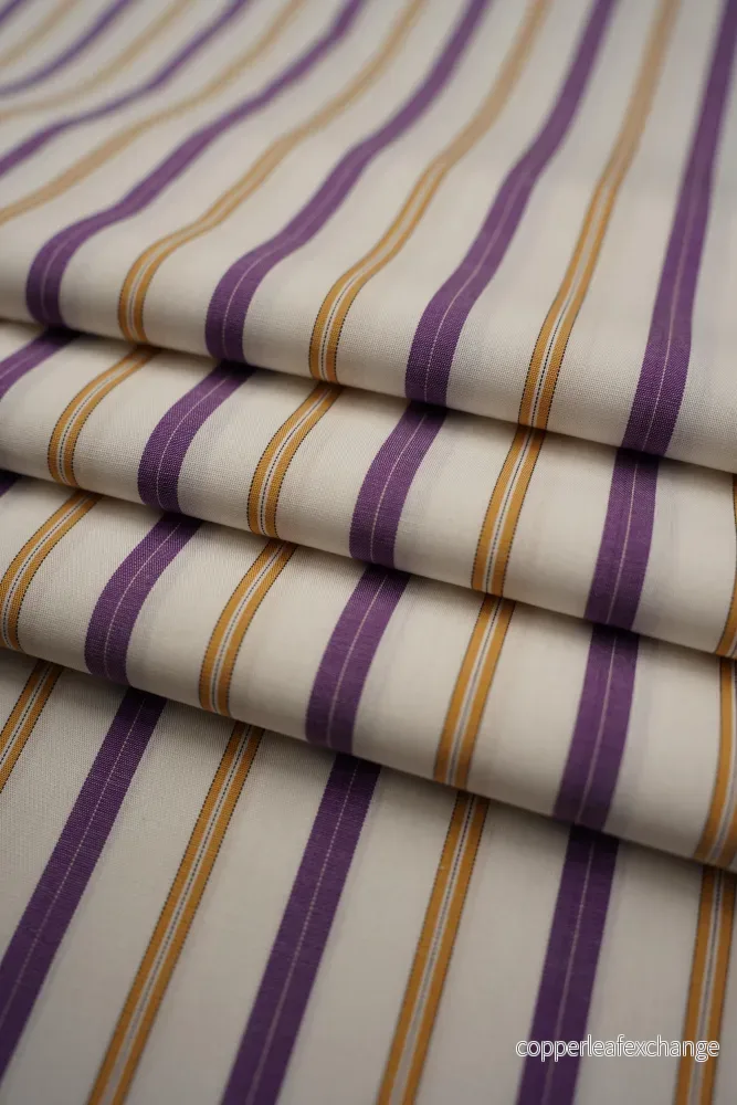 Deadstock – Shirt Fabric – Cotton – Stripe – Purple, Orange – DS184 Deadstock – Shirt Fabric – Cotton – Stripe – Purple, Orange – DS184