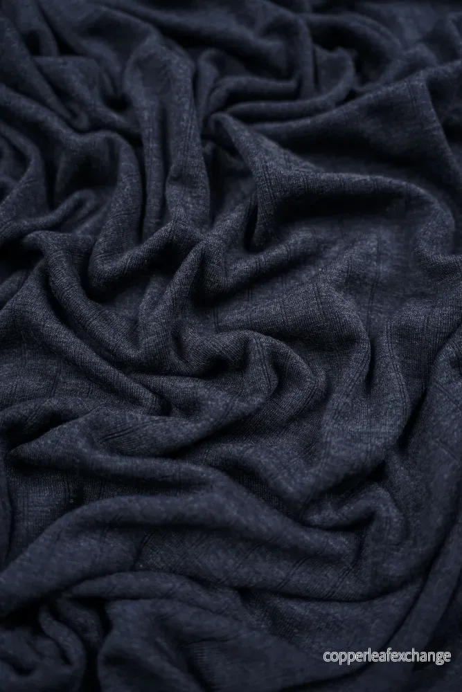 Deadstock – Merino wool – Silk – Jersey – Ribbed – Gray blue – DT18 Deadstock – Merino wool – Silk – Jersey – Ribbed – Gray blue – DT18