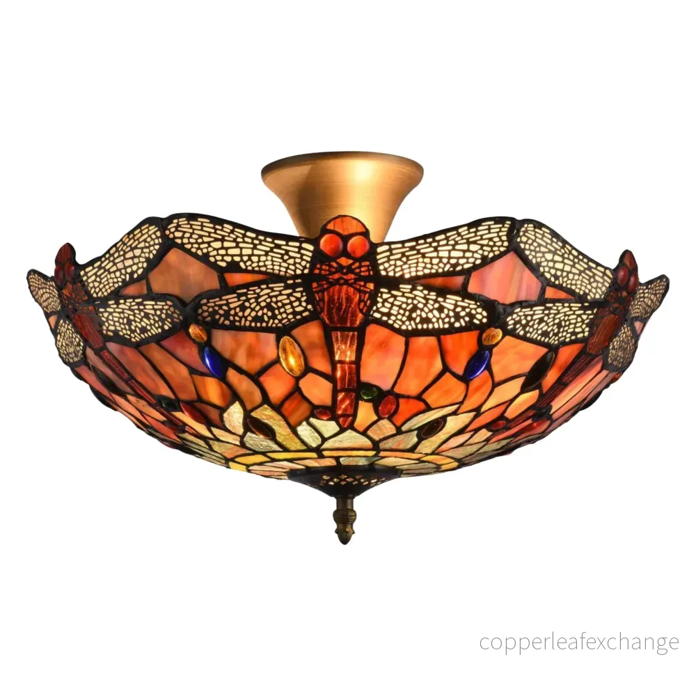 TROLLSLÄNDA ÄDELSTEN Tiffany Plafond. Diam 40cm TROLLSLÄNDA ÄDELSTEN Tiffany Plafond. Diam 40cm