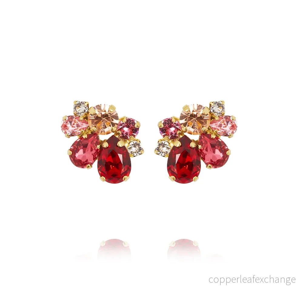 KATIE EARRINGS / SCARLET COMBO