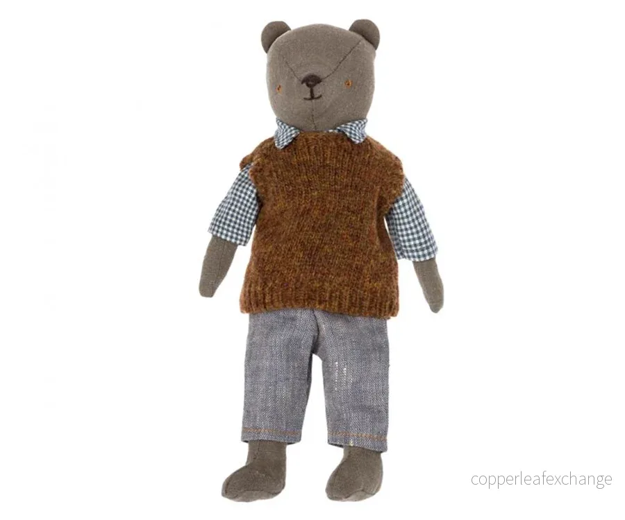 Maileg – Skjorta, slipover och byxor till teddy pappa, kläder för björn - Bild 2