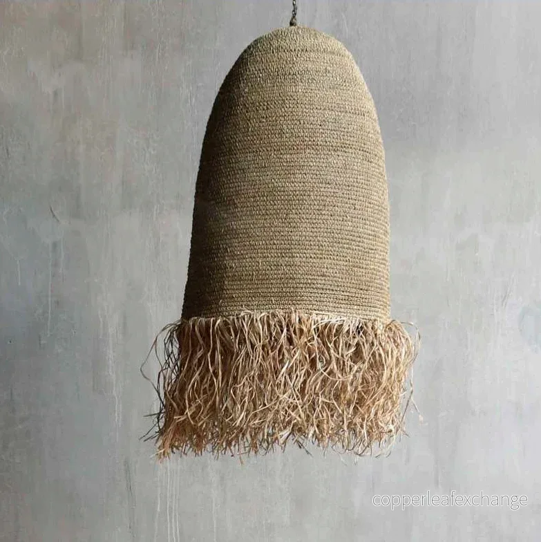 KUBU-KUBU Taklampa Rotting & Sjögräs 55×75 cm – Handgjord Naturlampa KUBU-KUBU Taklampa Rotting & Sjögräs 55×75 cm – Handgjord Naturlampa