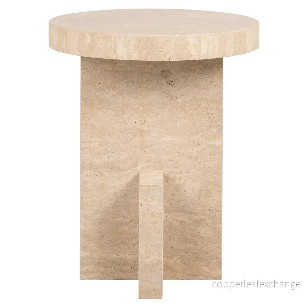 Sidobord Biltmore Travertin (Beige) - Bild 2