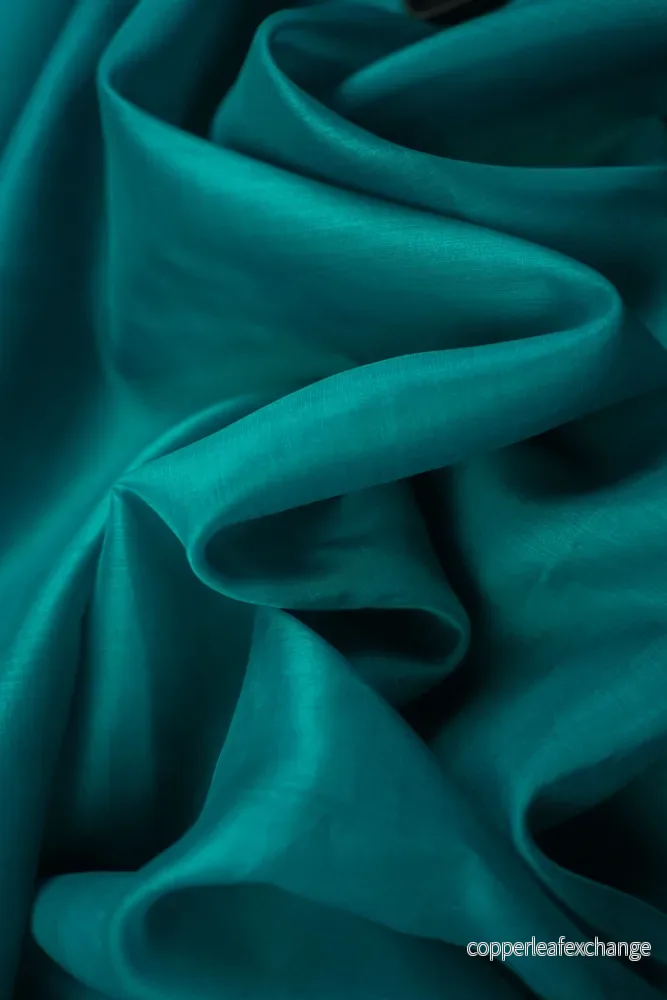 Silk – Organza – Fine thread – Dark petrol – 5424 Silk – Organza – Fine thread – Dark petrol – 5424